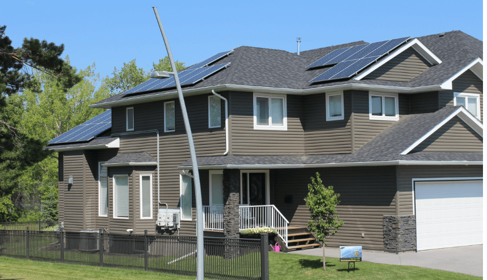 House with solar panels